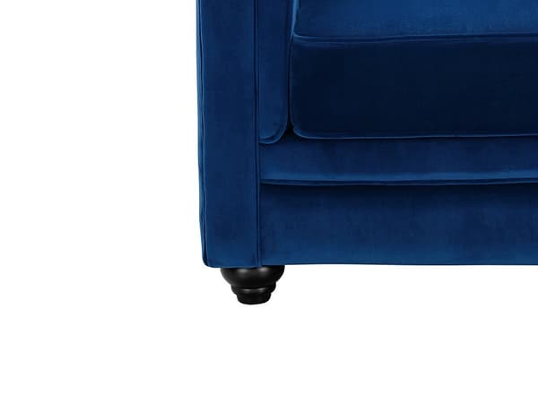 Vente-unique - 3-sitssoffa CHESTERFIELD - Kungsblå sammet
