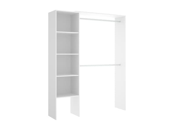 Vente-unique - Utdragbar garderob - L110/140 cm - Vit - BELVANA