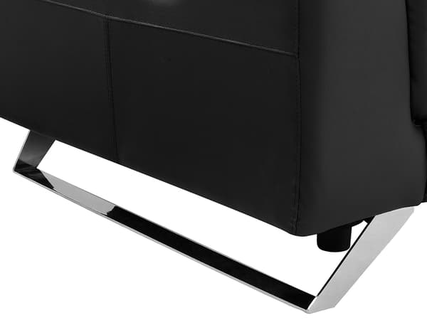 Vente-unique - 2-sits soffa i svart kalvläder BREYT II