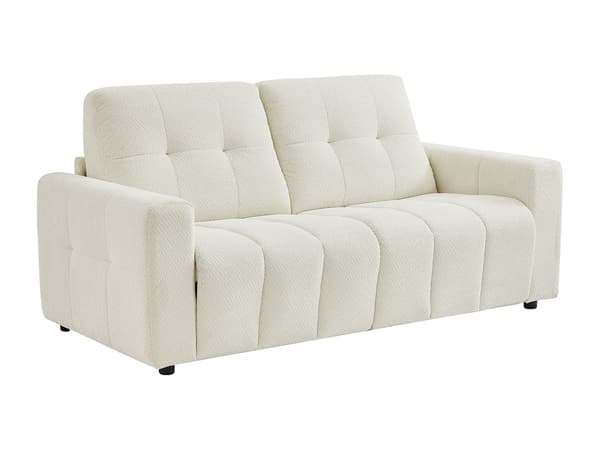 Vente-unique - 3-sits bäddsoffa i beige chenilletyg ISISTIA