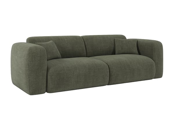 Vente-unique - 4-sits bäddsoffa i grönt melerat tyg POGNI från Maison Céphy