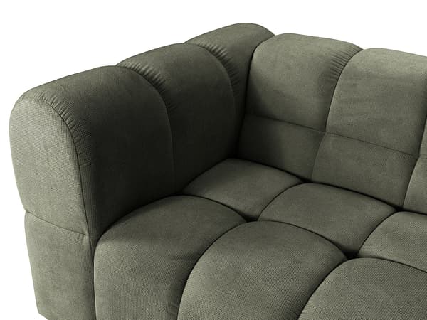 Vente-unique - Höger hörn-soffa i khaki texturerat tyg RIMALO