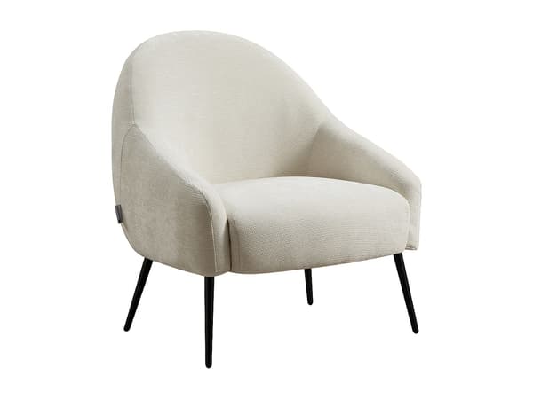 Vente-unique - Beige texturerad tygfåtölj RIBEDI