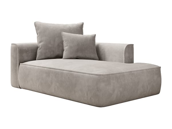 Vente-unique - Dagbädd högerställd i beige manchester PINETA