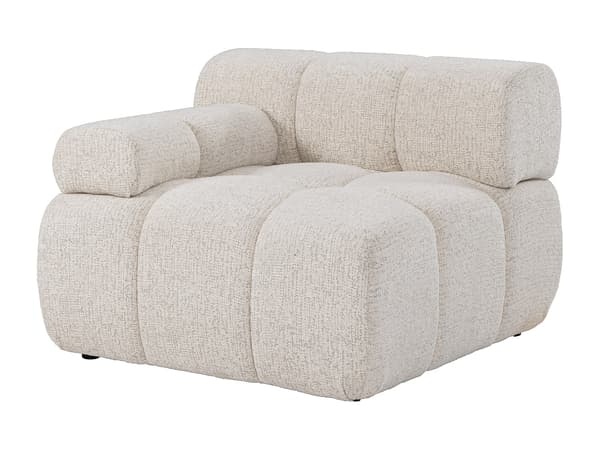 Vente-unique - Modulär soffa 5 platser i beige melerat tyg FACIVIL