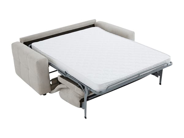 Vente-unique - 3-sits bäddsoffa i ljusgrå chenilletyg ISISTIA