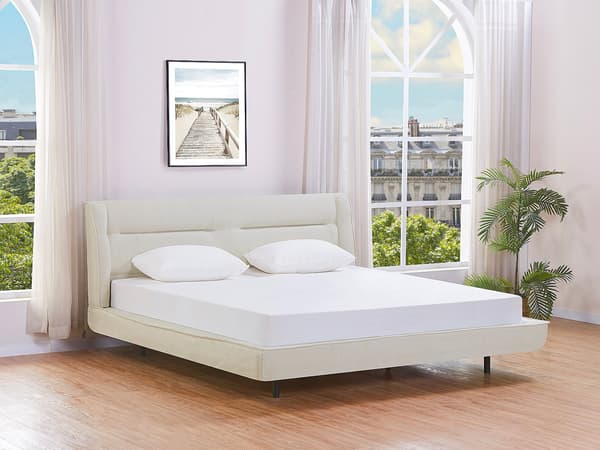 Vente-unique - Säng 180 x 200 cm - Frottétyg - Beige - ISYDE