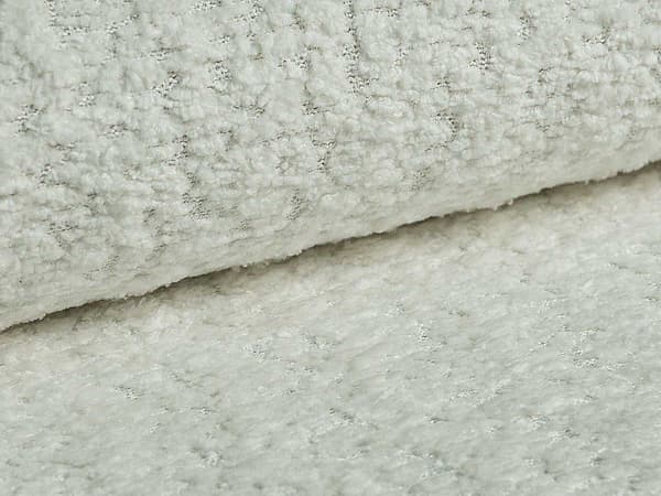 Vente-unique - Elfenbensvit puff med loopback AREMIA
