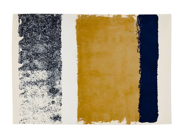 Vente-unique - Matta - 160 x 230 cm - senap, marinblå, grå - CAMDEN