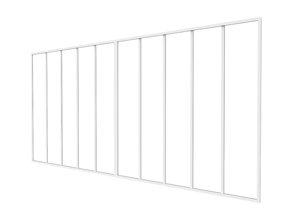 Vente-unique - Koppling för dubbel skiljevägg - H130 cm - Vit - TOLLESON