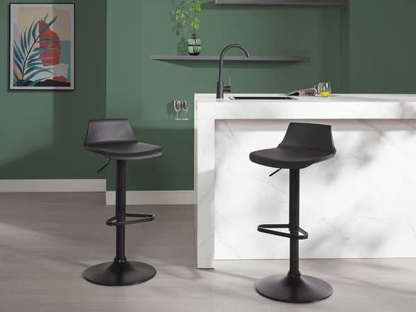 Vente-unique - 3-sits bäddsoffa express i brun läderimitation - Sovbredd 140 cm - 18 cm madrass CALIFE