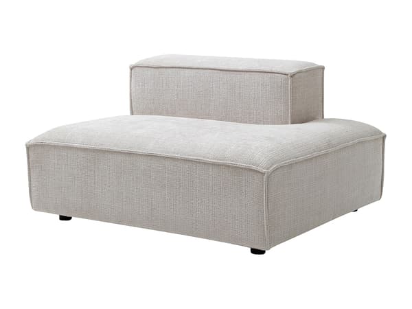 Vente-unique - Högervänd schäslong i beige chenilletyg RUZOLO