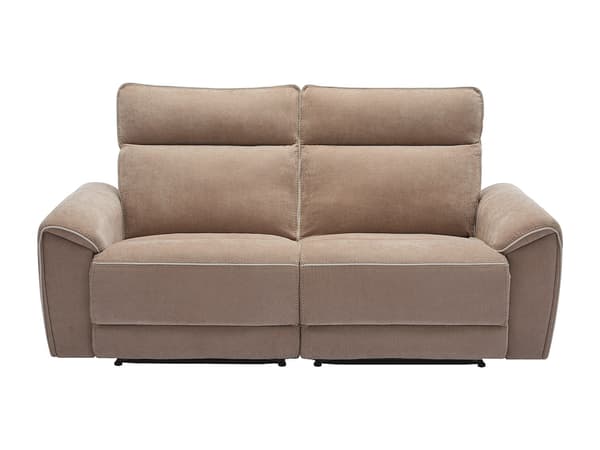 Vente-unique - Elektrisk 3-sits reclinersoffa taupe tyg DJARALO
