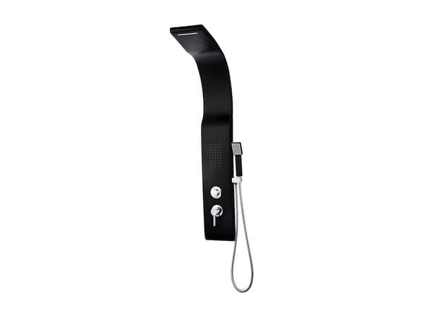 Vente-unique - Hydromasserande duschpelare - svart - 20*132 cm - KOURBEA