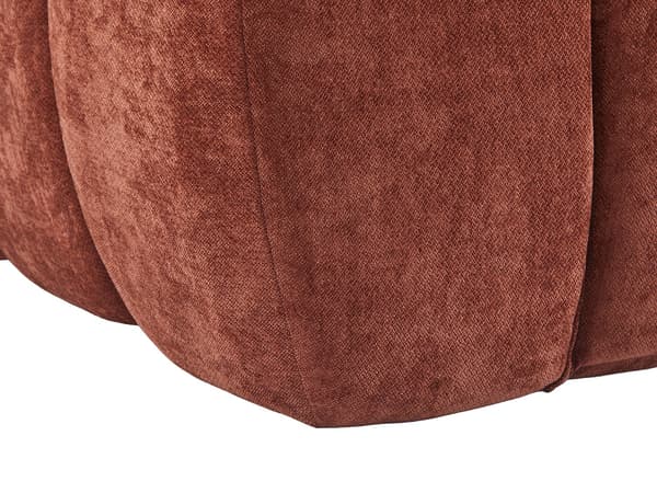 Vente-unique - Soffa 3 platser i texturerat tyg - Terrakotta BENAFO