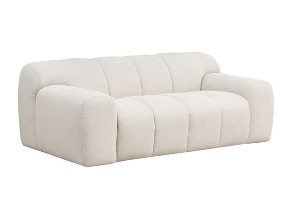 Vente-unique - Soffa 3 platser i chenilletyg - Beige ATUJU