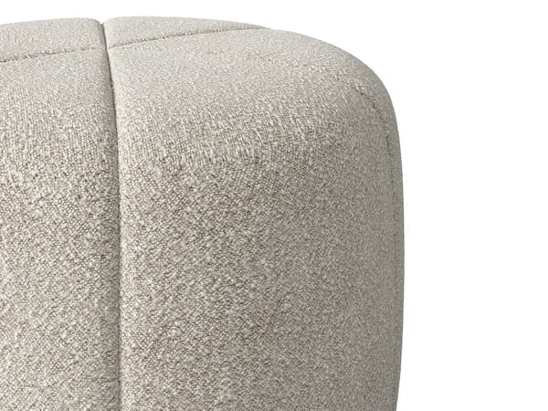 Vente-unique - Puff i krämfärgad bouclé-tyg ZOFIRA