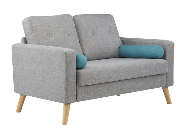 Vente-unique - 2-sits soffa TATUM i tyg - Gråmelerad