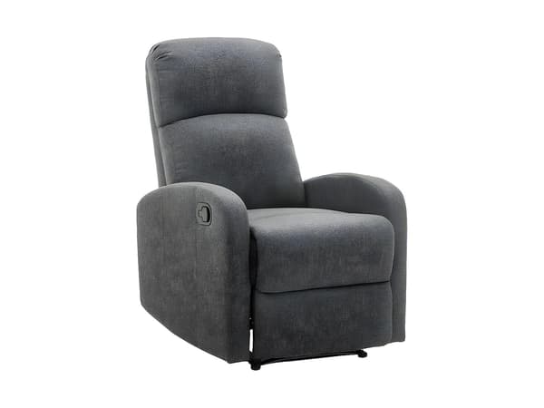 Vente-unique - Reclinerfåtölj i tyg ISAO - Mörkgrå