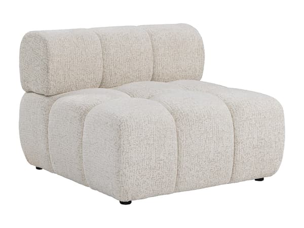 Vente-unique - Modulär soffa 5 platser i beige melerat tyg FACIVIL