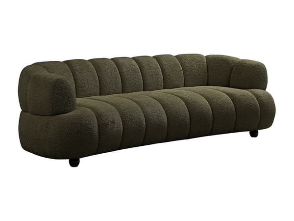 Vente-unique - Soffa 4 platser i bouclétyg - Grön COLIANI