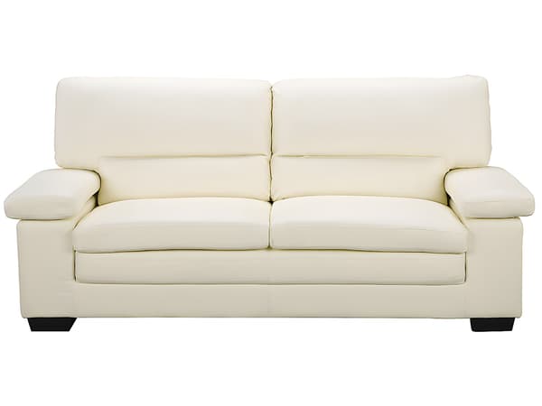 Vente-unique - 3-sitssoffa och 2-sitssoffa i elfenbensvitt buffelskinn MIMAS II