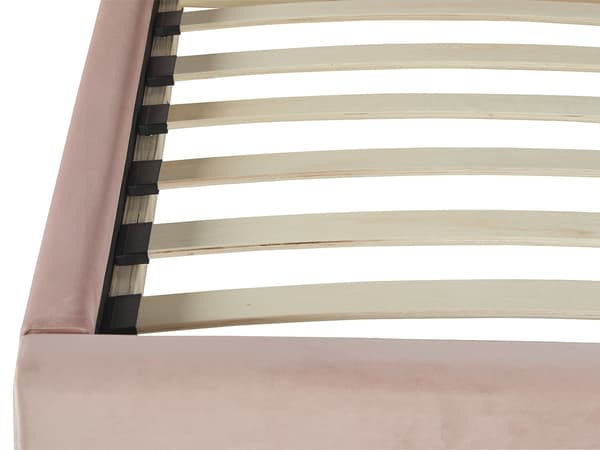 Vente-unique - Snäcksäng 90 × 190 cm i rosa sammet MOANA