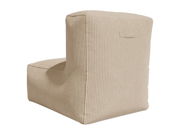 Vente-unique - Beige manchesterfåtölj NOUMARA