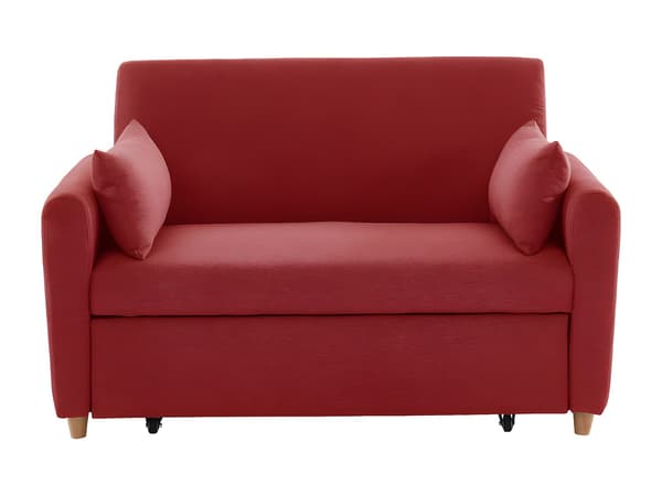 Vente-unique - AYLA 2-sits bäddsoffa i rött tyg