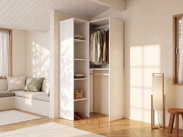 Vente-unique - Garderobshörn - L79 cm - Vit - FERDINAND