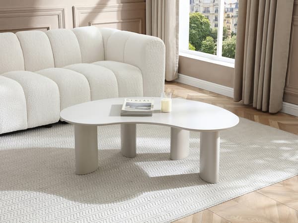 Vente-unique - Soffbord i MDF - Beige CALYNOR