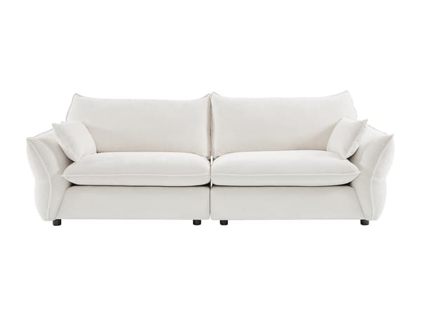 Vente-unique - 3-sits soffa i elfenbensvit chenilletyg ZOMILO från Maison Céphy