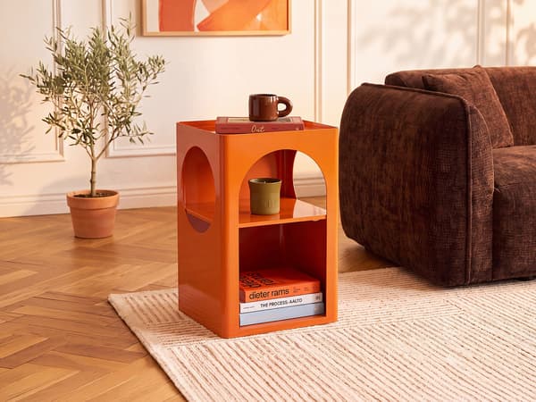 Vente-unique - Sidobord i Metall - Orange STALY