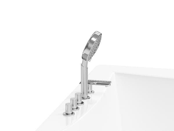 Vente-unique - Hörnbubbelbadkar AGYNESS - 263L - 135*135*57 cm