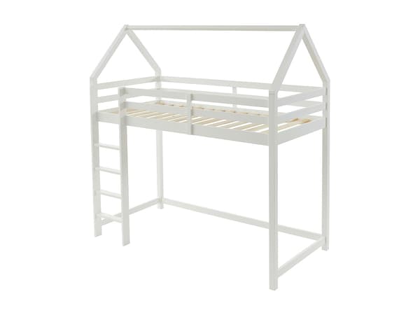 Vente-unique - Kojsäng 90 × 190 cm i vit massiv furu TARZIA