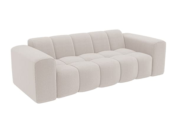 Vente-unique - 3-sits soffa i beige chenilletyg CALESO från Maison Céphy