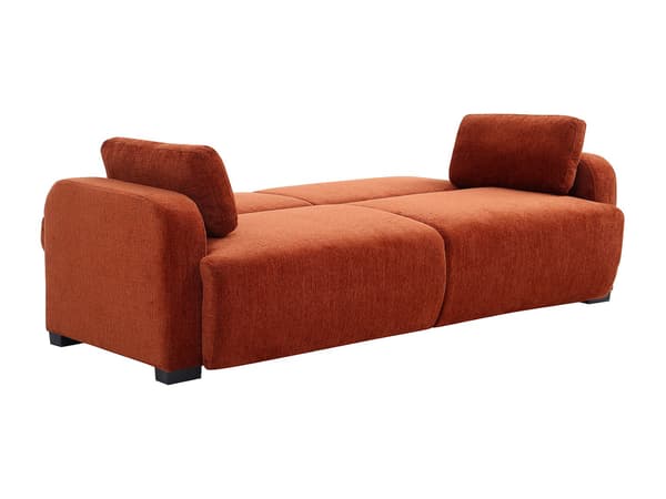 Vente-unique - LOMARIO 3-sits klick-klack bäddsoffa i terrakotta chenilletyg