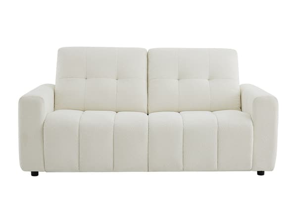 Vente-unique - 3-sits bäddsoffa i beige chenilletyg ISISTIA