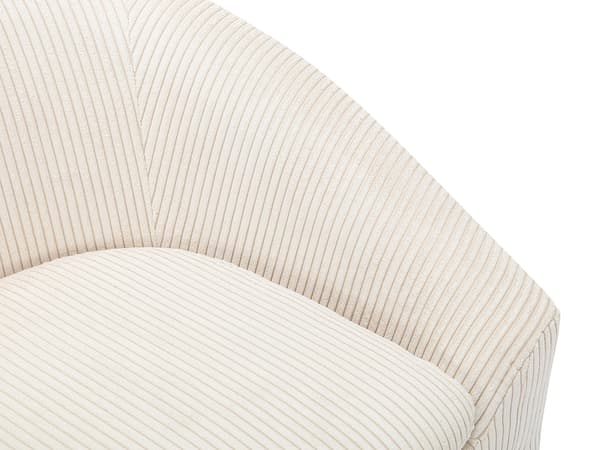 Vente-unique - Tvåsits soffa i gräddfärgad manchester OSSANA