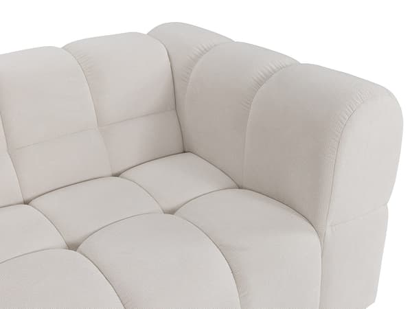 Vente-unique - Vänster hörn-soffa i Texturerat tyg - Beige RIMALO