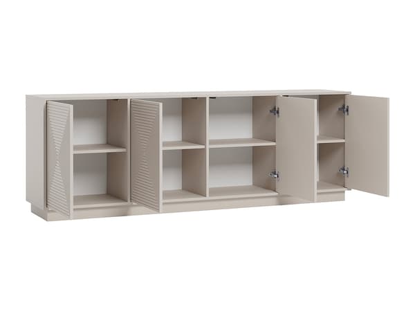 Vente-unique - Sideboard med 4 dörrar i MDF - Beige - MEZULIA