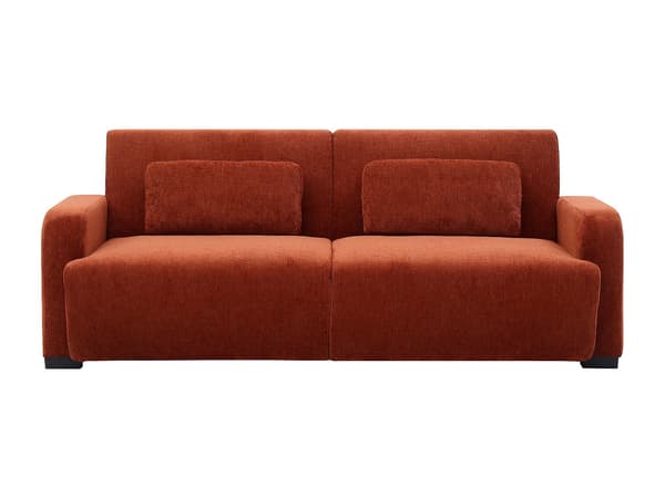 Vente-unique - LOMARIO 3-sits klick-klack bäddsoffa i terrakotta chenilletyg
