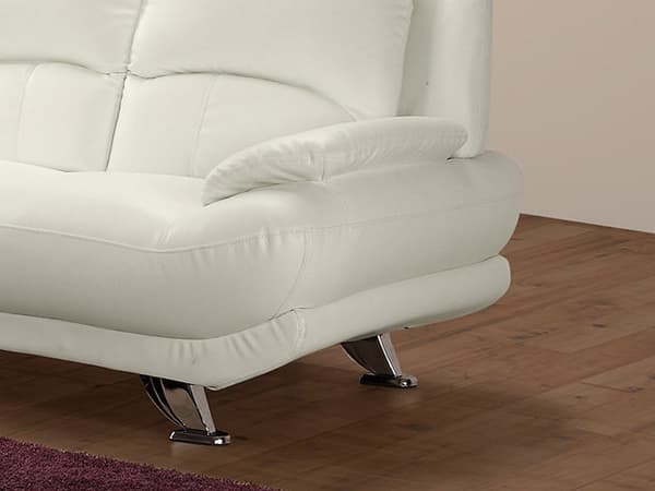 Vente-unique - 2-sits soffa i läderimitation MUSKO - Elfenben