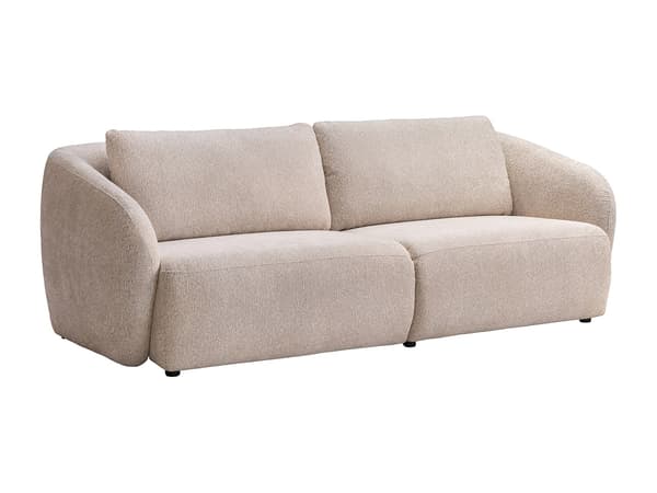 Vente-unique - 3-sitsig soffa i beige chenilletyg LIRUNO