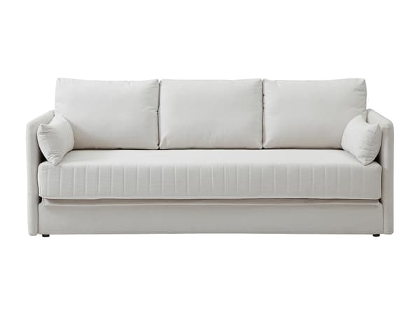 Vente-unique - 3-sits bäddsoffa i beige tyg GRECCO