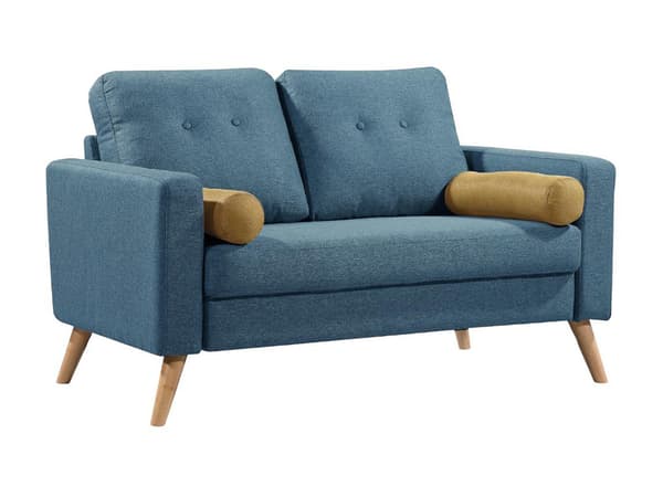 Vente-unique - 2-sits soffa TATUM i tyg - Blå