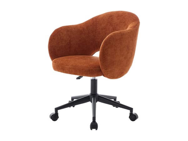 Vente-unique - Kontorsstol - Texturerat tyg - Terrakotta - ACACILIO