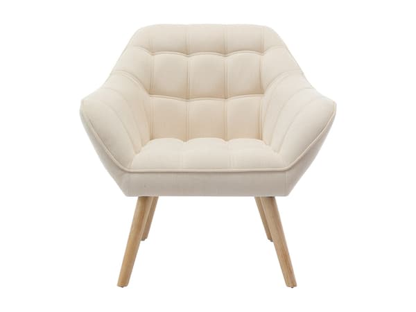 Vente-unique - 2-sitssoffa och fåtölj beige tyg CASERTA