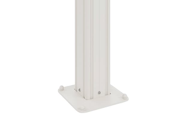 Vente-unique - Väggmonterad aluminiumspergola med skjutbart tak - 12 m² - vit - IZEDA