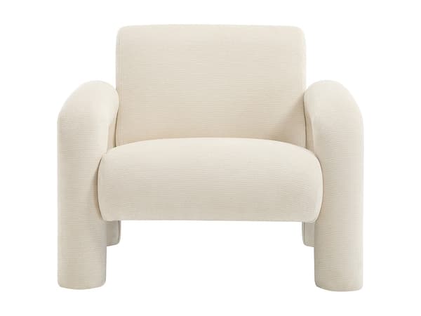 Vente-unique - Fåtölj i texturerat beige tyg OLIVRA